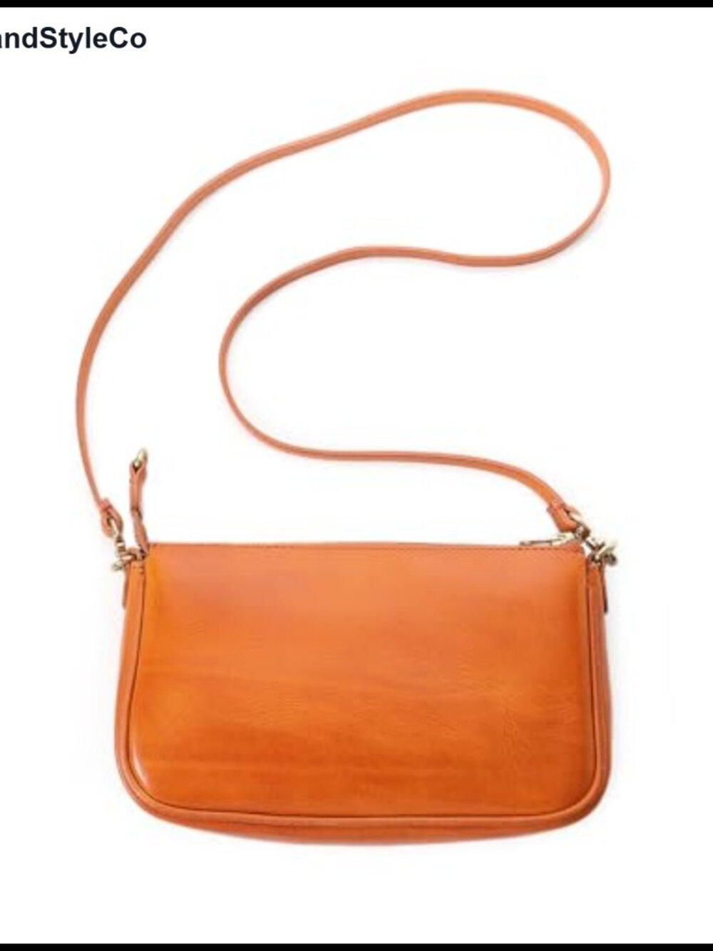 Full Grain Leather Handmade Baguette Shoulder Bag Purse